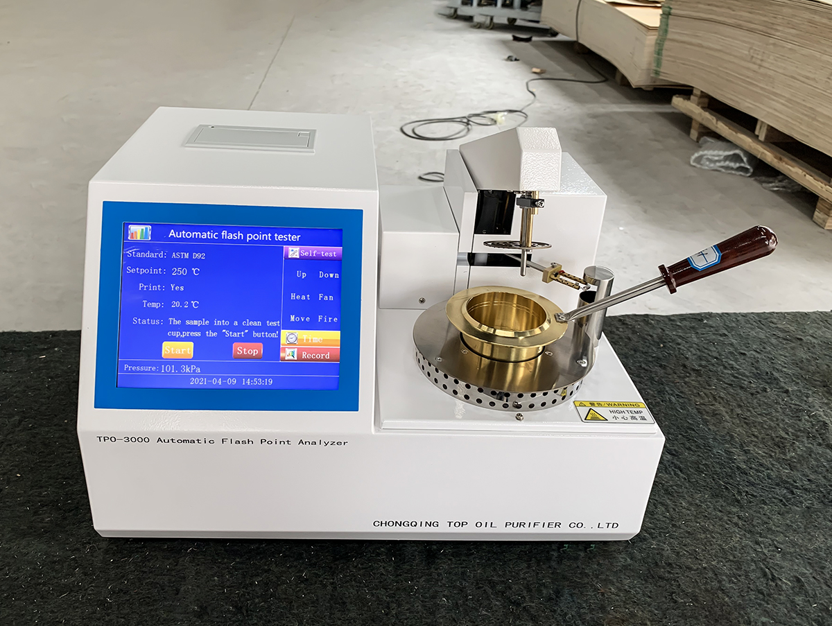 Analizador de punto de inflamación completamente automático ASTM D92 TPO-3000 (copa abierta)