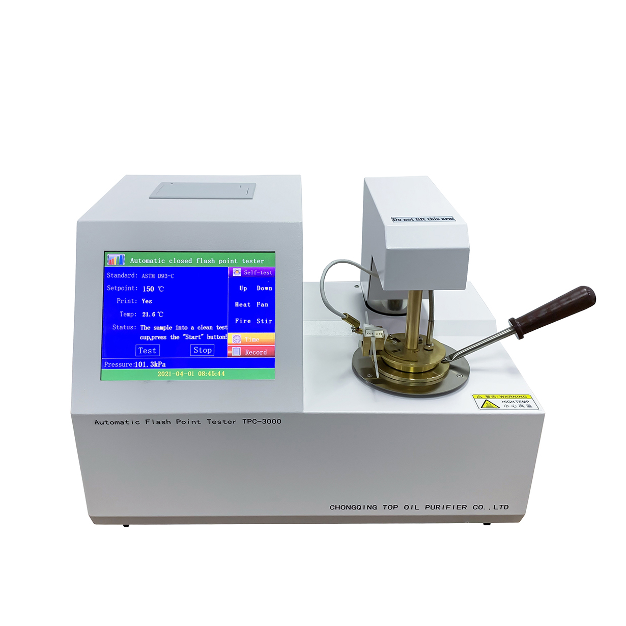 Analizador de punto de inflamación completamente automático ASTM D93 (copa cerrada) TPC-3000
