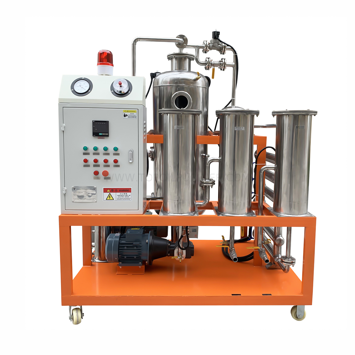 Máquina de filtración de aceite de cocina de acero inoxidable serie COP-S
